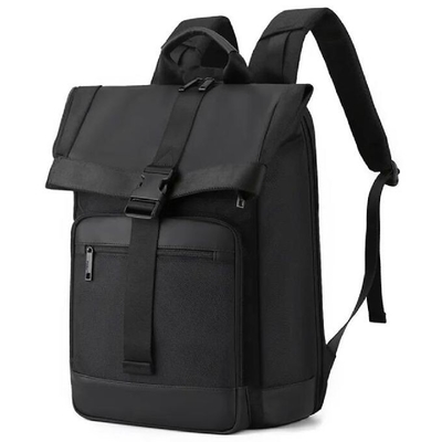 Νάιλον Roll Top Tuck Pack Ρουκσέκ με κάλυψη φερμουάρ Μεγάλη χωρητικότητα Εξωτερικά ταξίδια Επιχειρηματικό φορητό σακίδιο