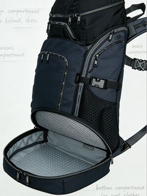 Προσαρμοσμένο λογότυπο εξωτερική αθλητική τσάντα με ανθεκτικό στο νερό πολυεστέρα και πλέγμα πίσω πίνακα για αναπνευστικότητα