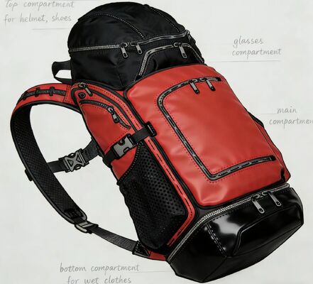 Εξωτερική αθλητική τσάντα με ανθεκτικό στο νερό πολυεστέρα και ανακλαστικές ταινίες για γυμναστήριο και ταξίδια