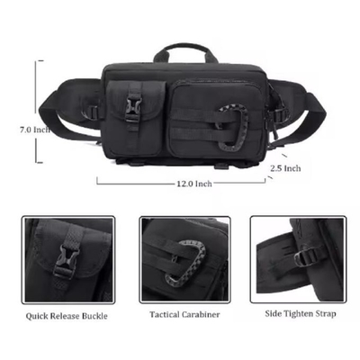 Άνδρες Outdoor Crossbody Fanny Pack Πολυδιάστατη πεζοπορία στήθος μέση τσάντα τσάντα
