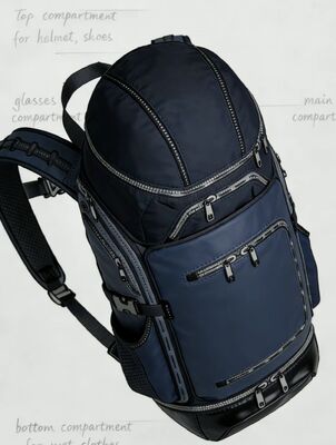 46 X 17 X 28 cm εξωτερική τσάντα αθλητισμού αναπνευστική ελαφριά ανθεκτική με 5 διαμερίσματα για γυμναστήριο πεζοπορία